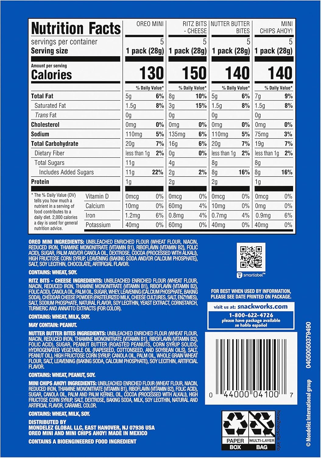 Nabisco Classic Cookie and Cracker Mix (20-Count Box) - Image 2